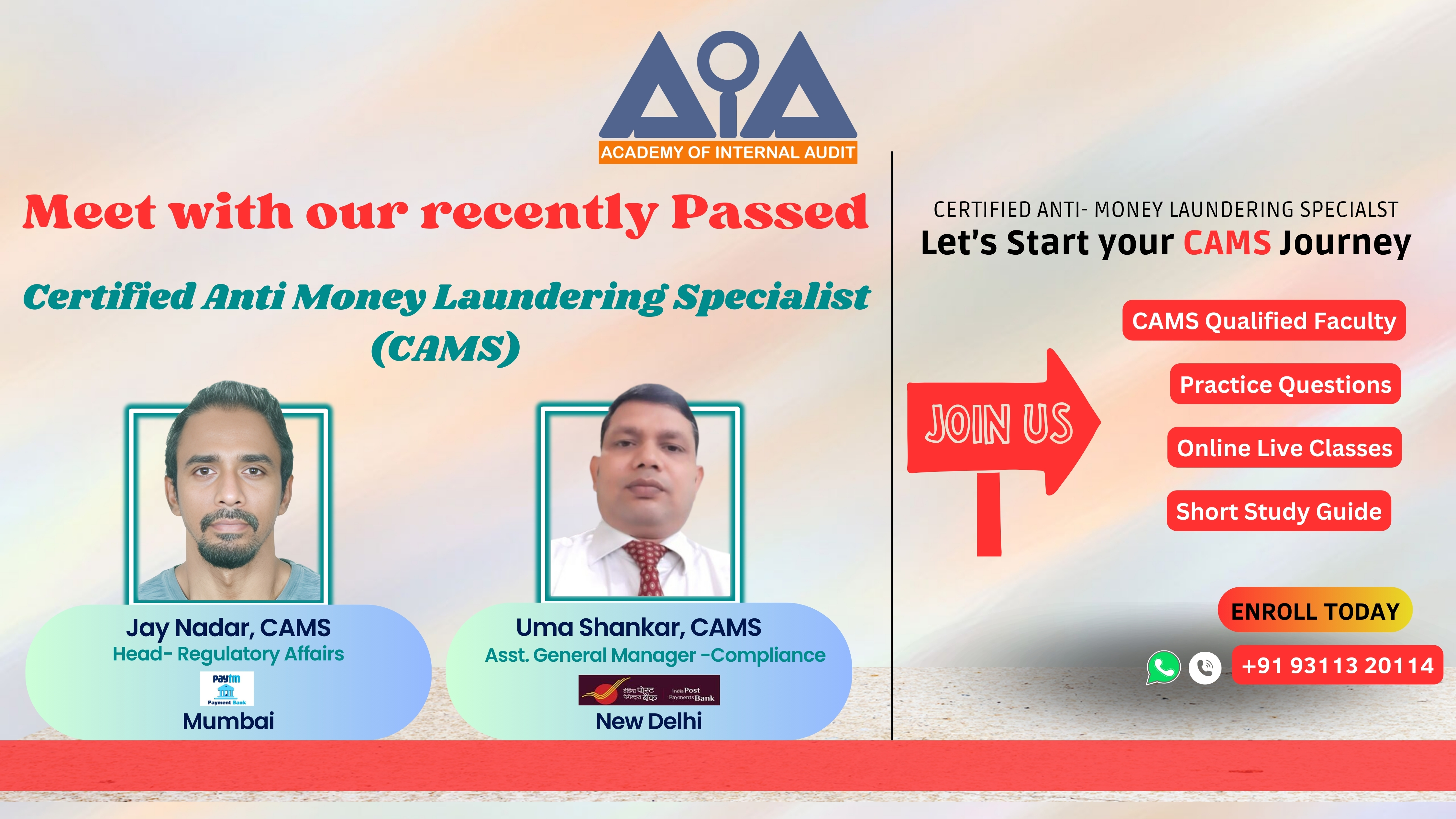 Join AiA CAMS LMS | Online Training and Certification Course