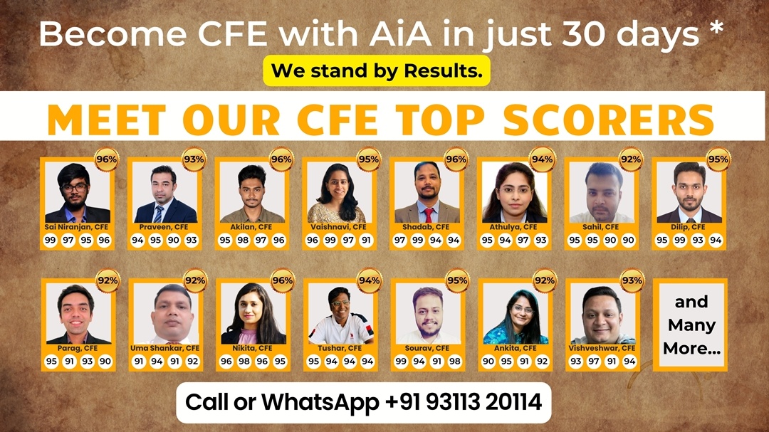 Join AiA CFE LMS | Online Training and Certification Course