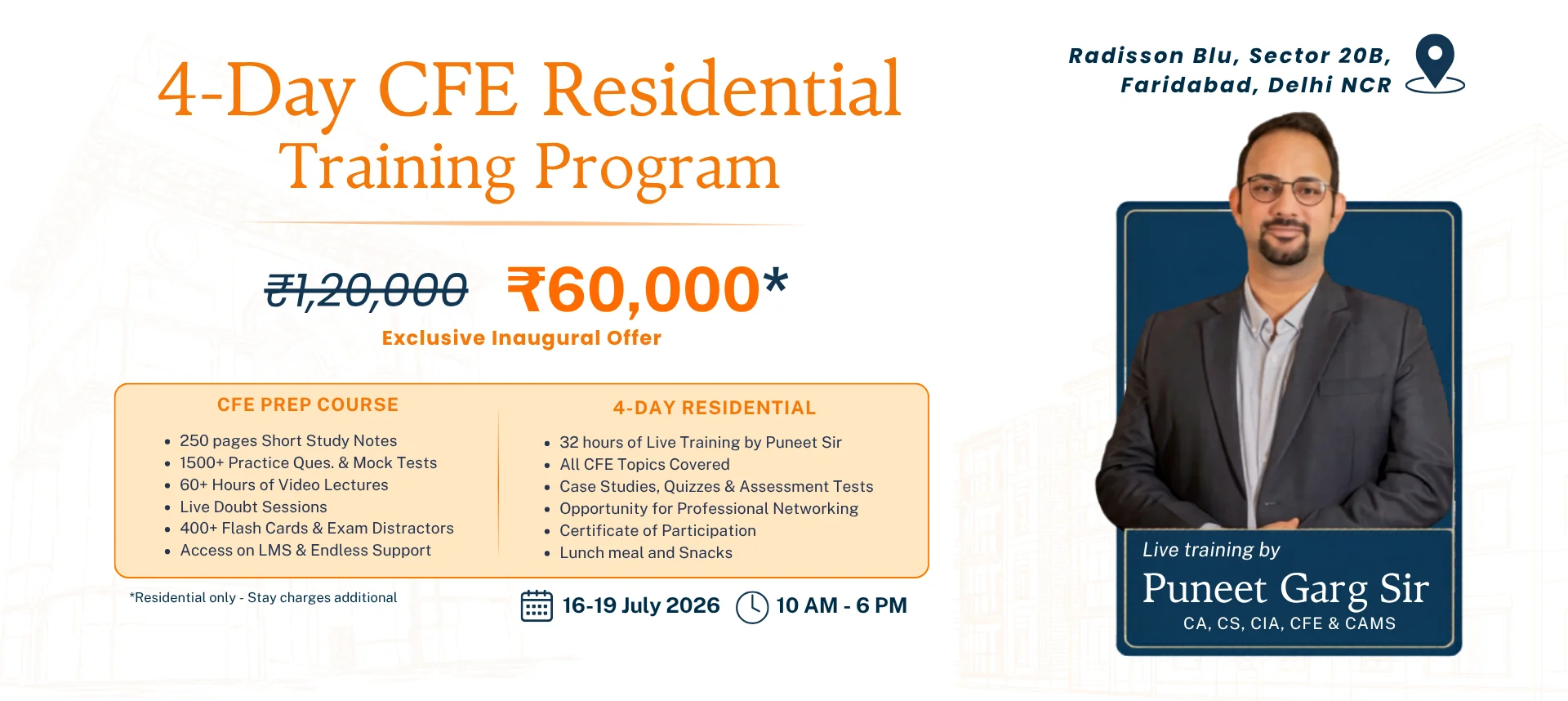 4 Days CFE Residential Training Program